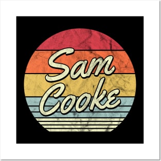 Sam Cooke Retro 70s Style Sunset Posters and Art